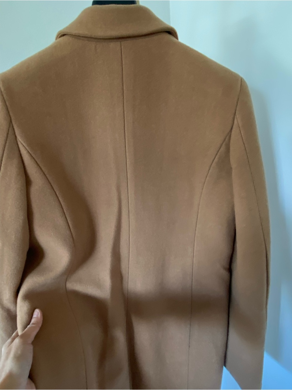 Stefanel Camel Wool Blend Long Coat – Classic Tailored Style - Picture 10 of 10